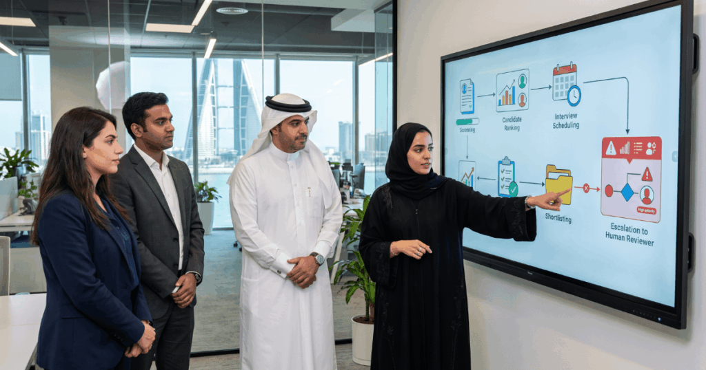 Strategic Workforce Planning in Bahrain: From Annual Budgeting Cycles to Continuous Forecasting | Elevatus Diagram illustrating the strategic workforce planning process from analysis to action
