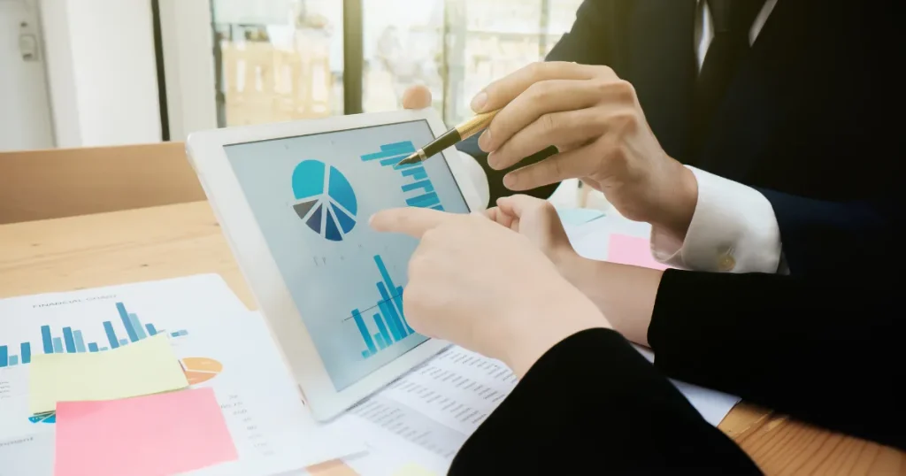An image of a workforce planning process using data to forecast future people and skills needs.